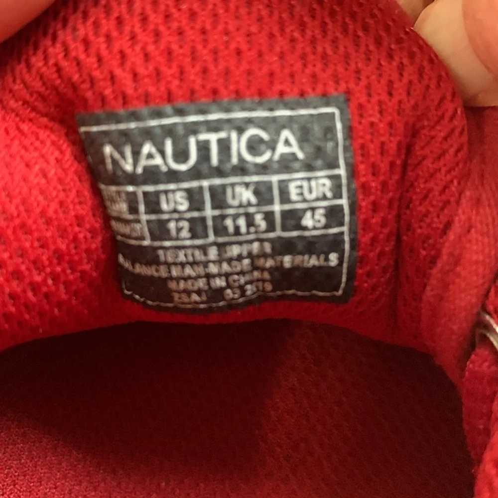 Red Nautica Boat Shoe Size 12 - Picture 6 of 6